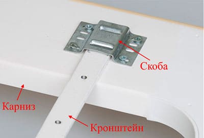 Пластиковый карниз с кронштейном